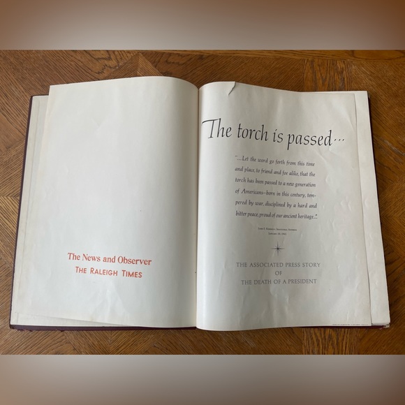 VINTAGE 1960 The Torch is Passed JFK Hardcover AP Presidential Assassination - Picture 4 of 7